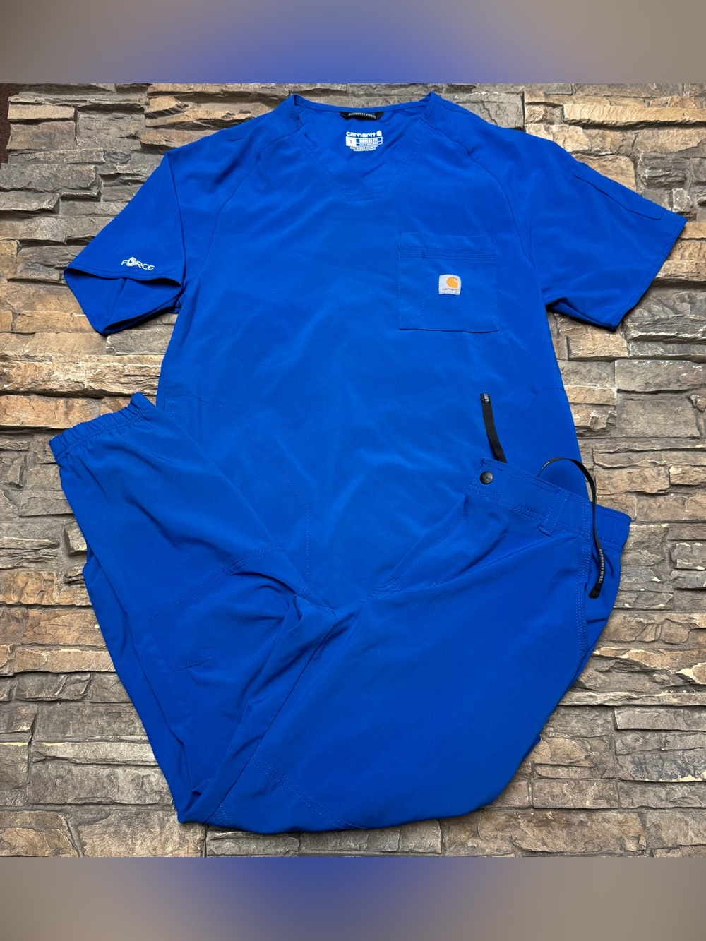 CARHARTT Force Scrubs Set Womens Small Top Shirt & Bottom Pants Medical Work